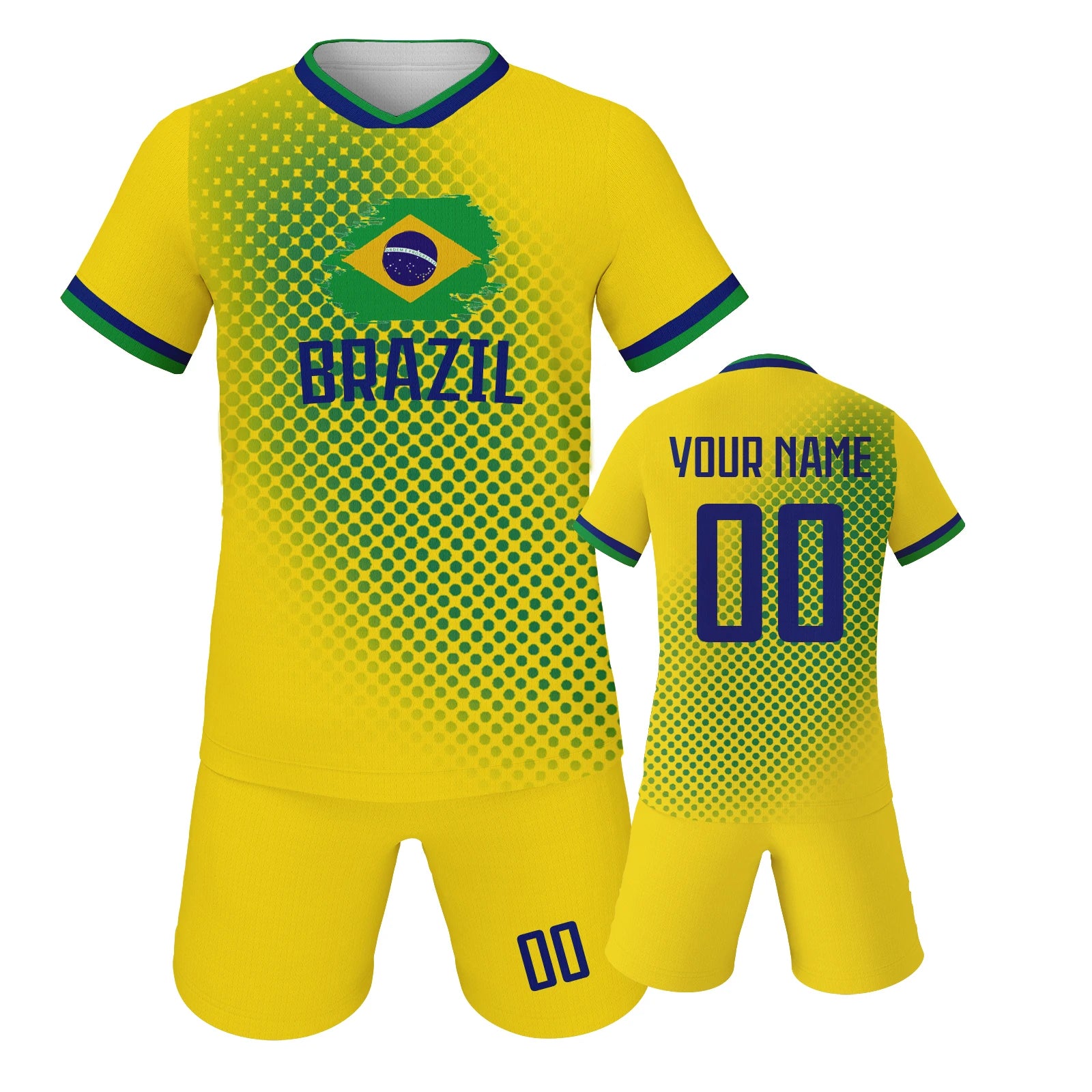 Custom Brazil Kids Jersey