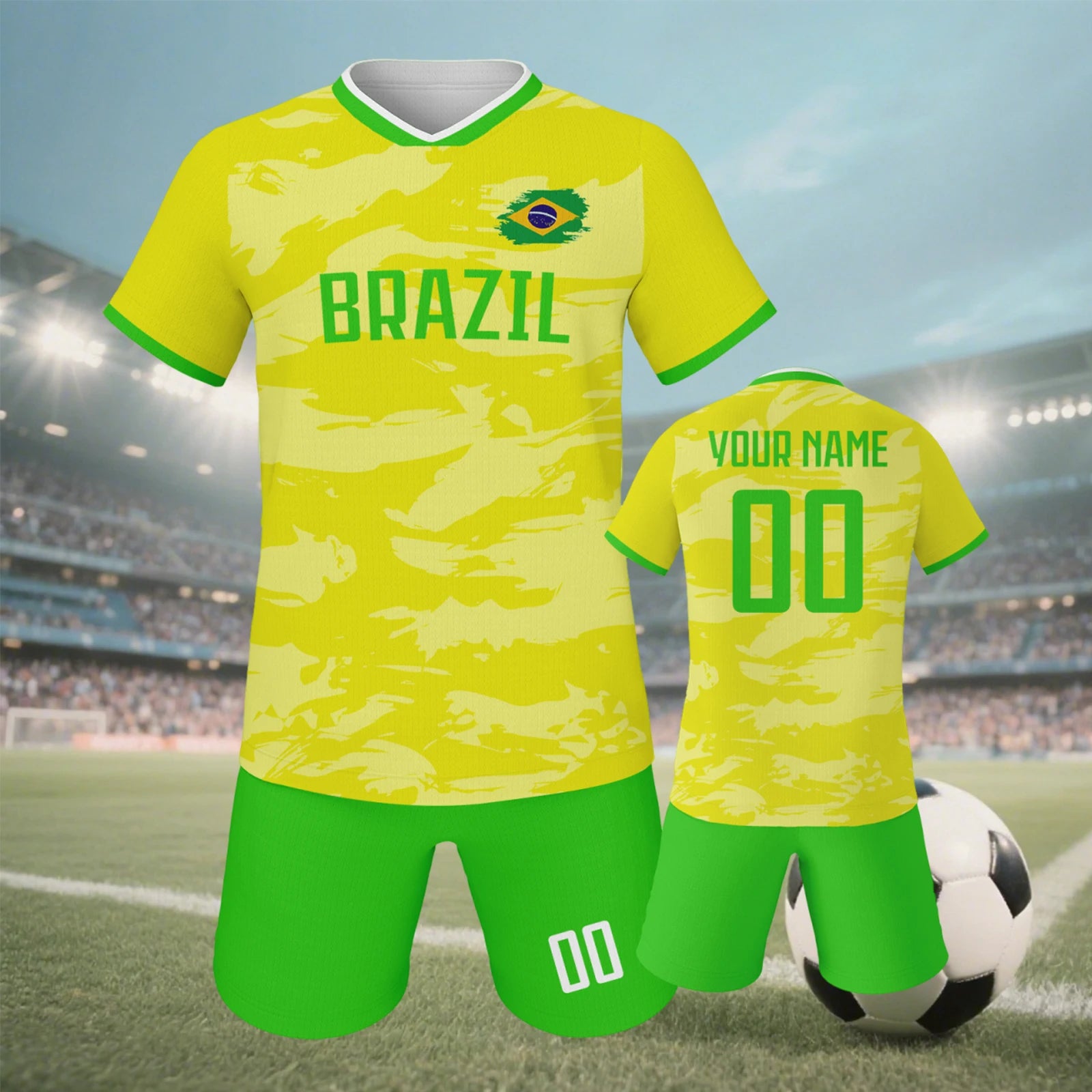 Custom Brazil Kids Jersey
