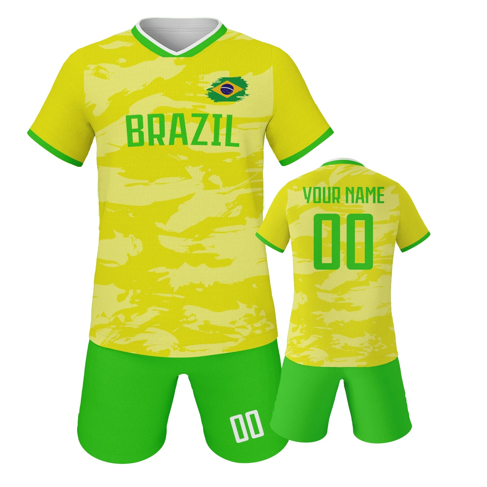Custom Brazil Kids Jersey